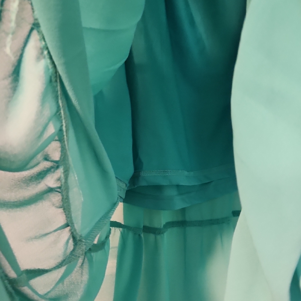 New- Umgee Turquoise Sleeveless Midi Dress Size Medium - Picture 6 of 7